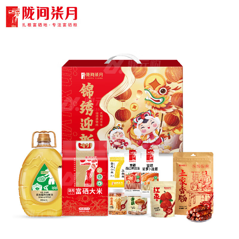 陇间柒月 锦绣迎新 粮油礼盒 A03 8.12kg+5L 单位：盒